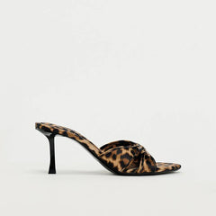 Satin Bow Pointed Toe Mules