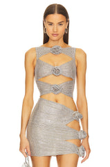 Vanesa Skirt Set in Light Nude