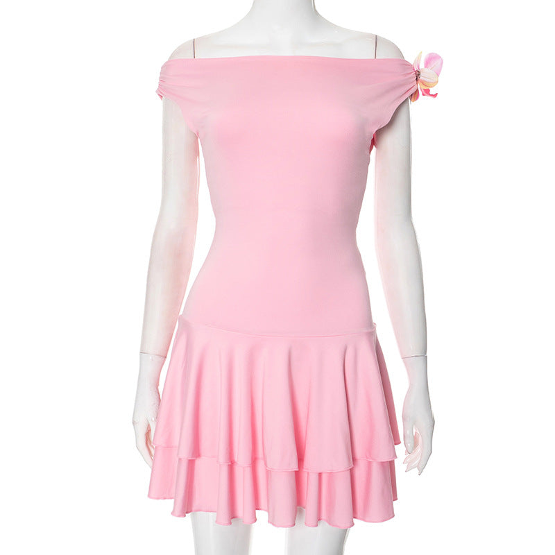 Dyani One Shoulder Pleated Dress