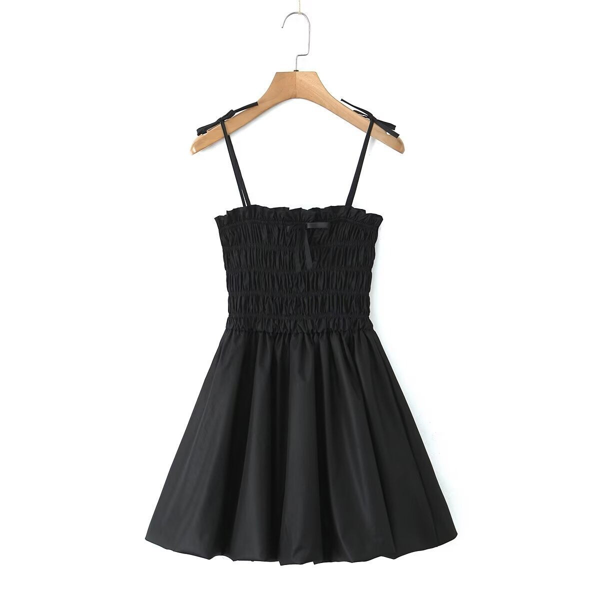 Esme Ruched Bow Mini Dress