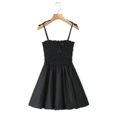 Esme Ruched Bow Mini Dress
