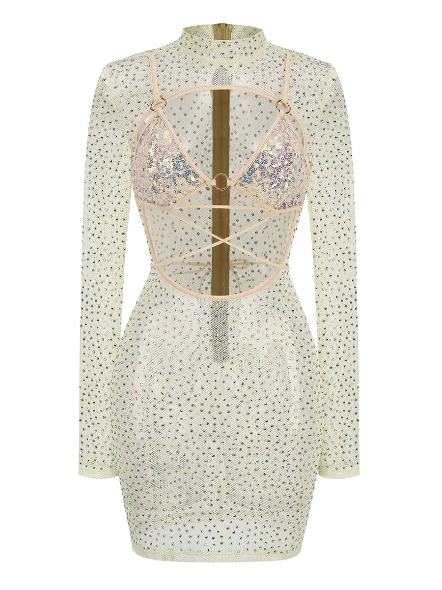 Jaylen Long Sleeve Sequin Mini Dress