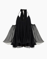 Linnea Backless Bell Sleeve Mini Dress