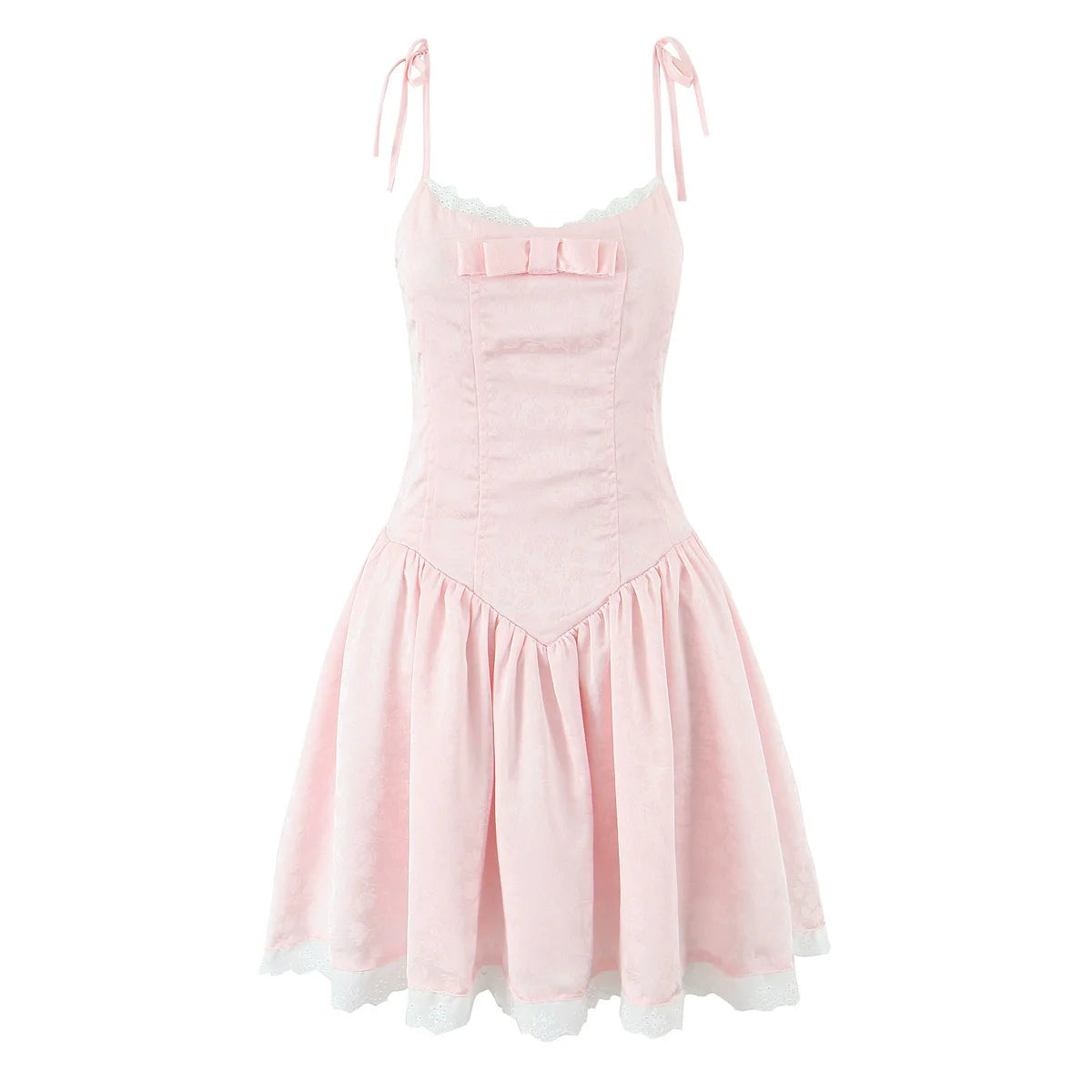 Arsema Puffy Lace Mini Dress