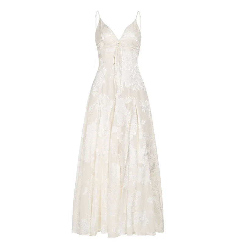 Aine Lace Slip Midi Dress