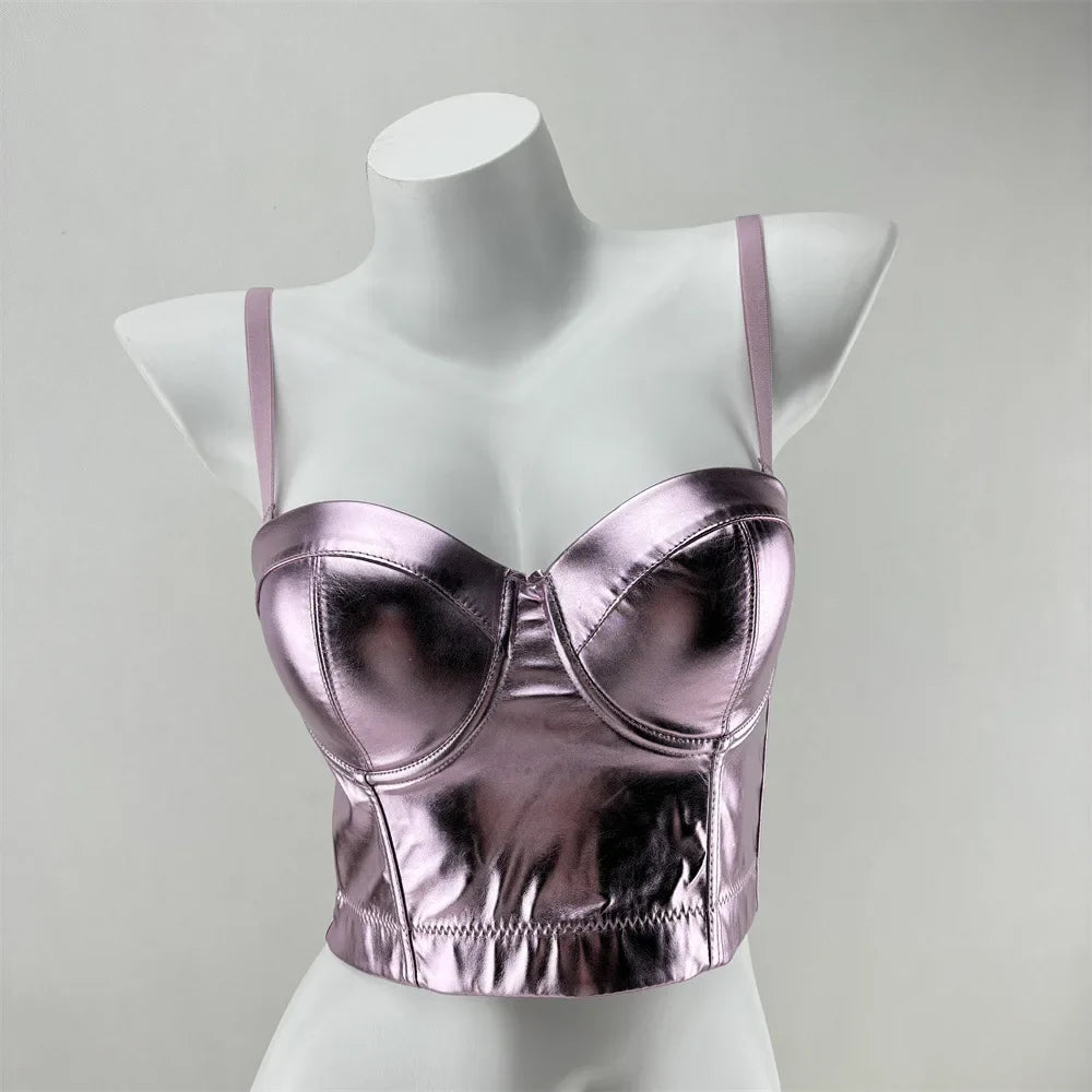 Party Night Club Corset Tank Tops Bra Bling Diamond Y2k Top Shirtssweet Rhinestone