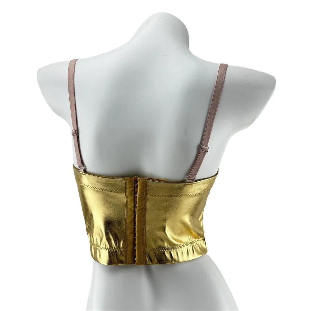 Party Night Club Corset Tank Tops Bra Bling Diamond Y2k Top Shirtssweet Rhinestone
