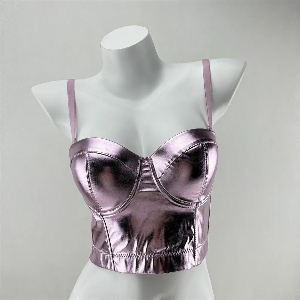 Party Night Club Corset Tank Tops Bra Bling Diamond Y2k Top Shirtssweet Rhinestone