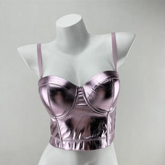 Party Night Club Corset Tank Tops Bra Bling Diamond Y2k Top Shirtssweet Rhinestone