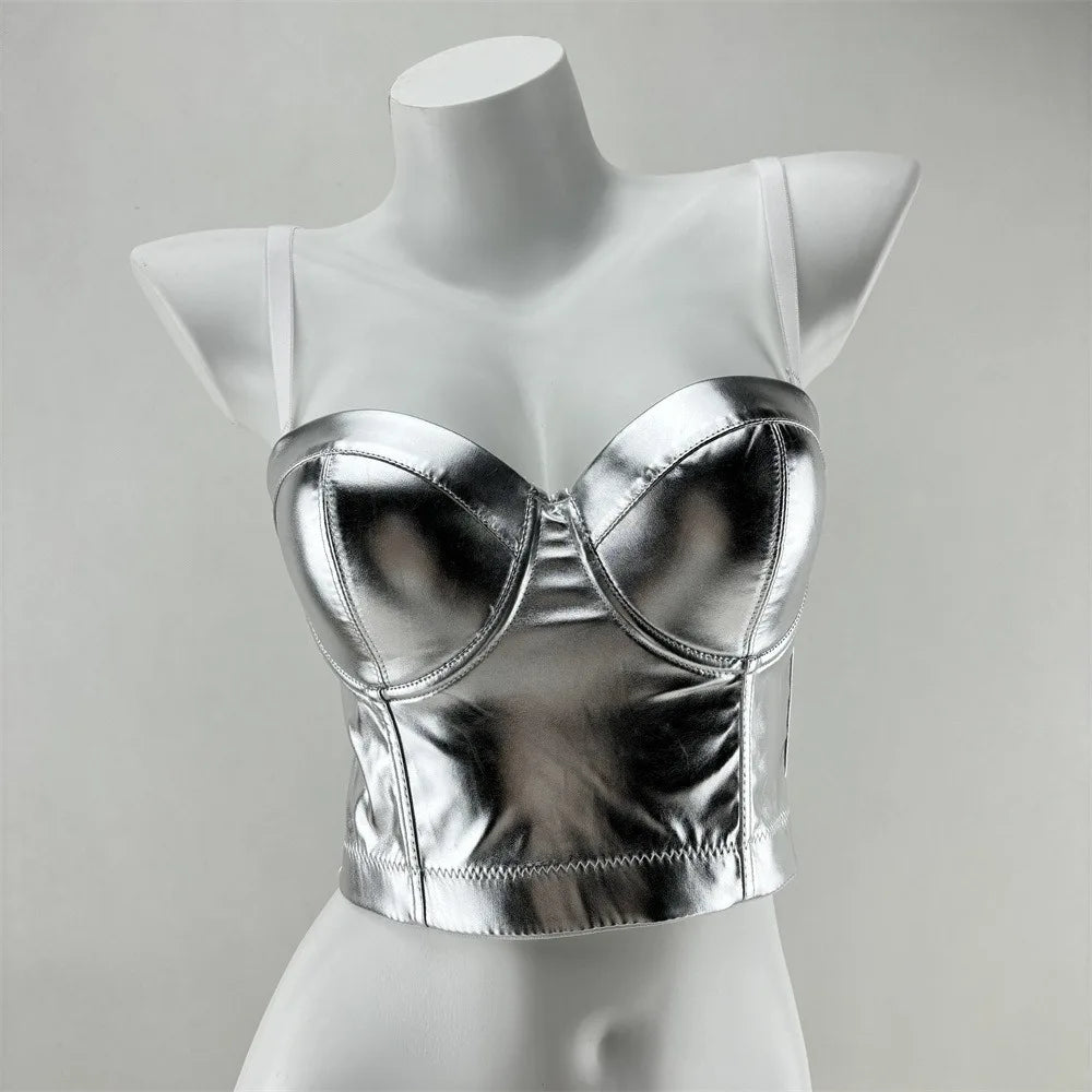 Party Night Club Corset Tank Tops Bra Bling Diamond Y2k Top Shirtssweet Rhinestone