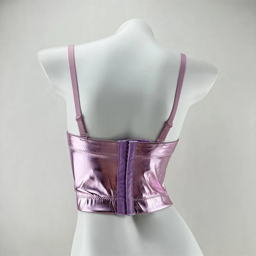 Party Night Club Corset Tank Tops Bra Bling Diamond Y2k Top Shirtssweet Rhinestone