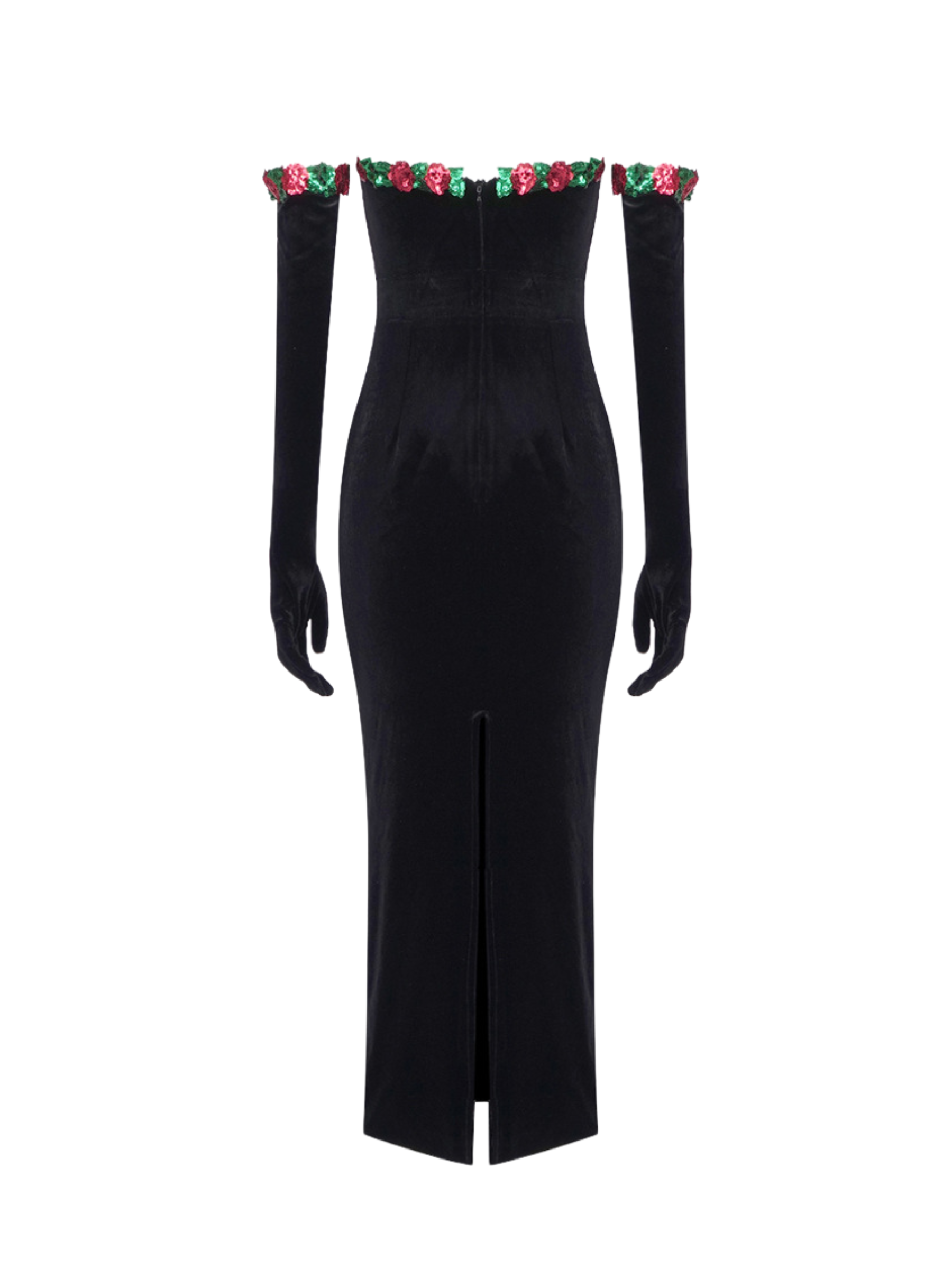 Rosetta Embellished Velvet Maxi Dress