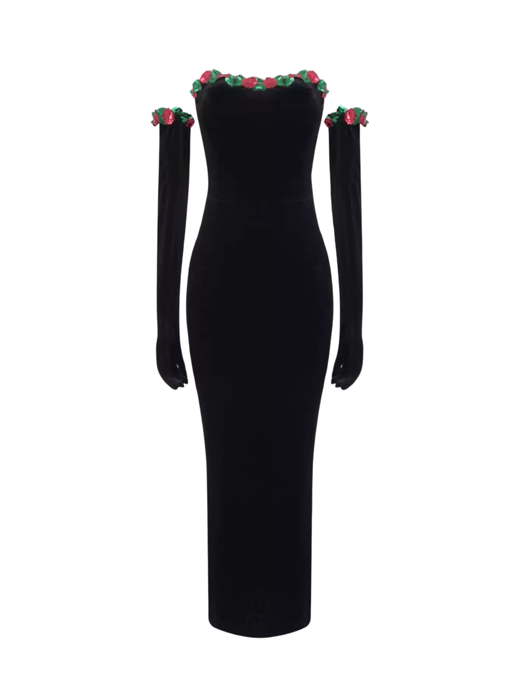 Rosetta Embellished Velvet Maxi Dress