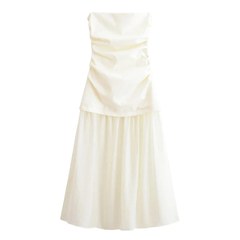 Crème Whirl Dress