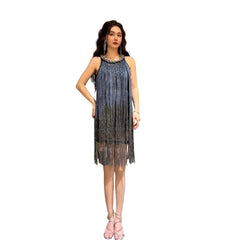 Dress Latin Party Club Stage Costumes Show Dance Wear Tassel Sequin Streetwear