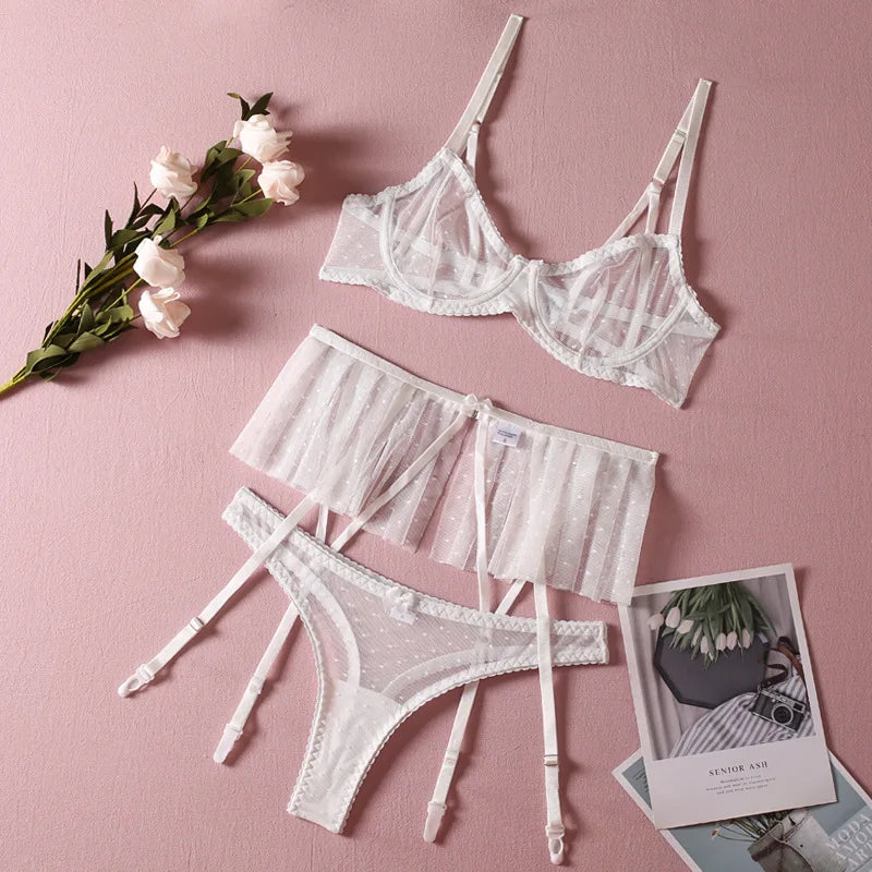 Erotic Lingerie Lingeries Underwear Set Sexiest Bra and Panties Sets Lace Bra & Corset