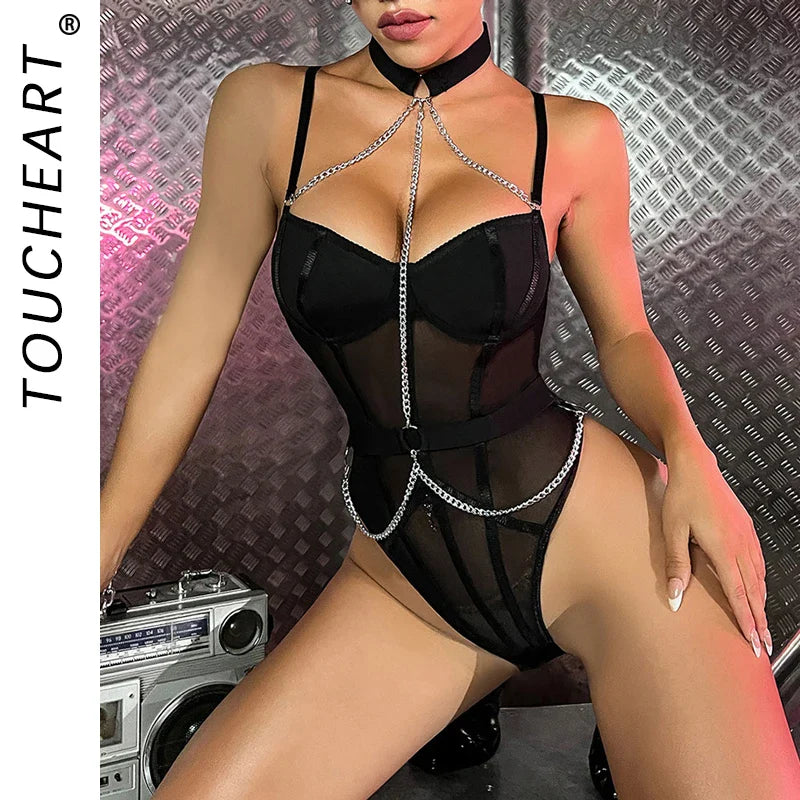 Erotic Lingerie Bodysuit Bodysuitss Transparent Bodys Lingerie Lace Sex Sexual