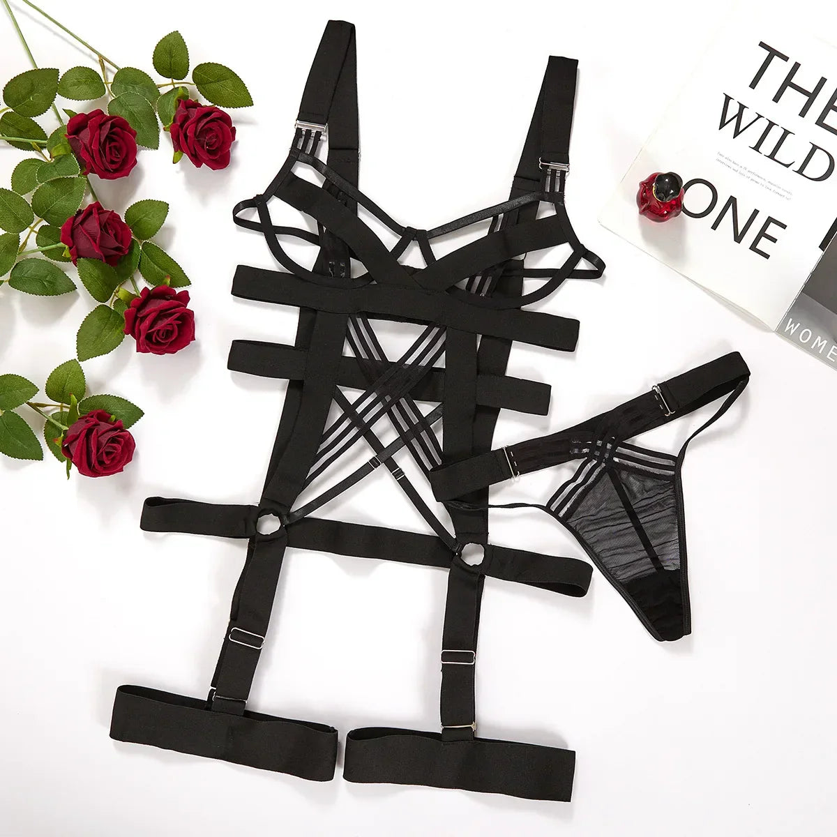 Suit in Underwear Without Censorship Romantic Bilizna Lingerie Super Tight G-string Whole Vs