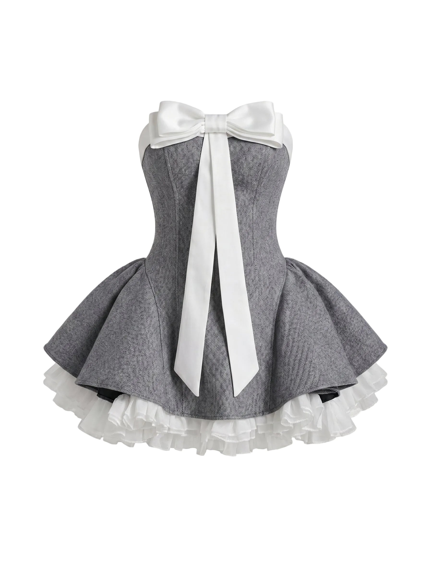 Strapless Bow Mini Dress
