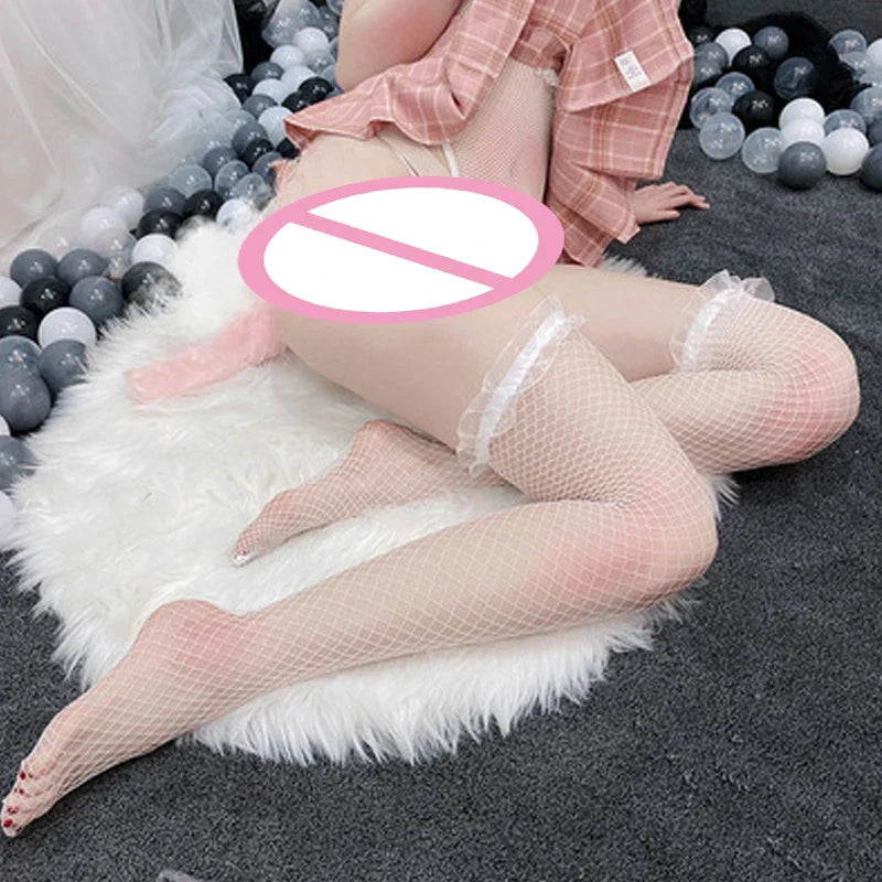 Toucheart 3D Lace Fishnet Stockings Lace Fishnet Stockings Tempting Fishnet Stockings Solid Color Underwear