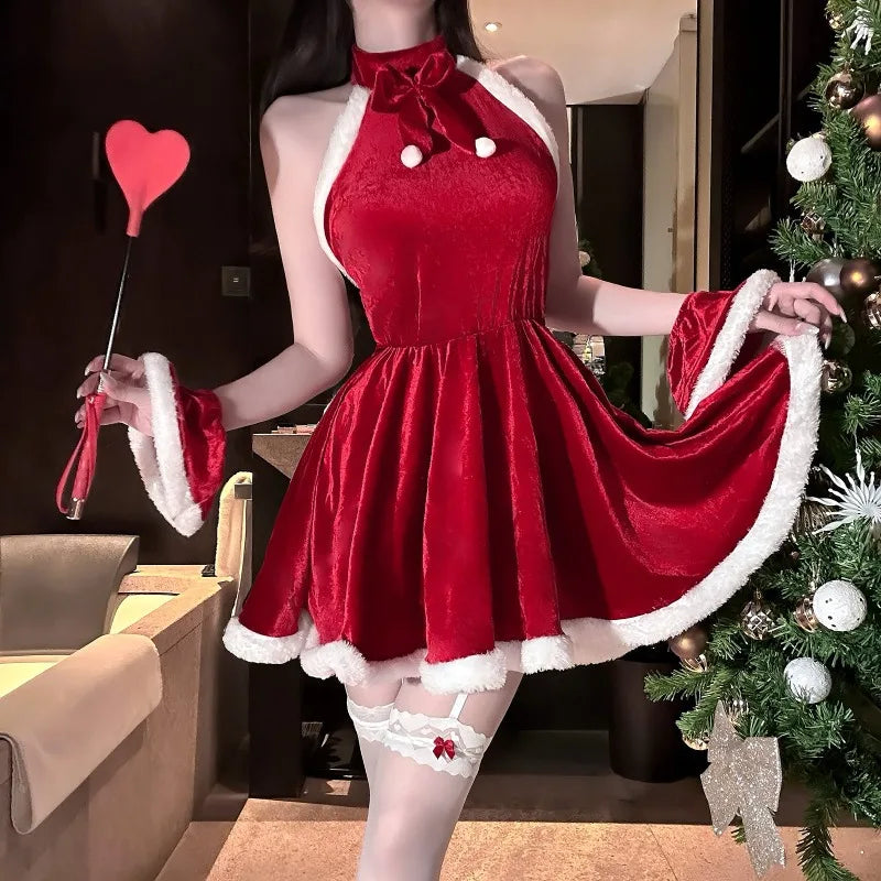 Toucheart Christmas Erotic Bunny Outfit Cosplay Velvet Uniform Slim Intimate Romantic Year's Jersey Set