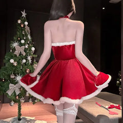 Toucheart Christmas Erotic Bunny Outfit Cosplay Velvet Uniform Slim Intimate Romantic Year's Jersey Set