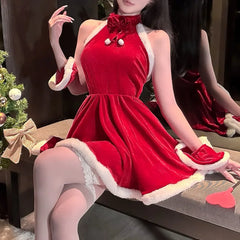 Toucheart Christmas Erotic Bunny Outfit Cosplay Velvet Uniform Slim Intimate Romantic Year's Jersey Set