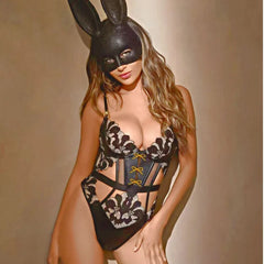 Toucheart Erotic Bodysuit Bunnygirl Temptation Backless See-through Body Shaping Intimate Jumpsuit