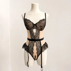 Toucheart Erotic Bodysuit Suit Lace Bodysuit Strap Garter Delicate Intimate Charming Underwear