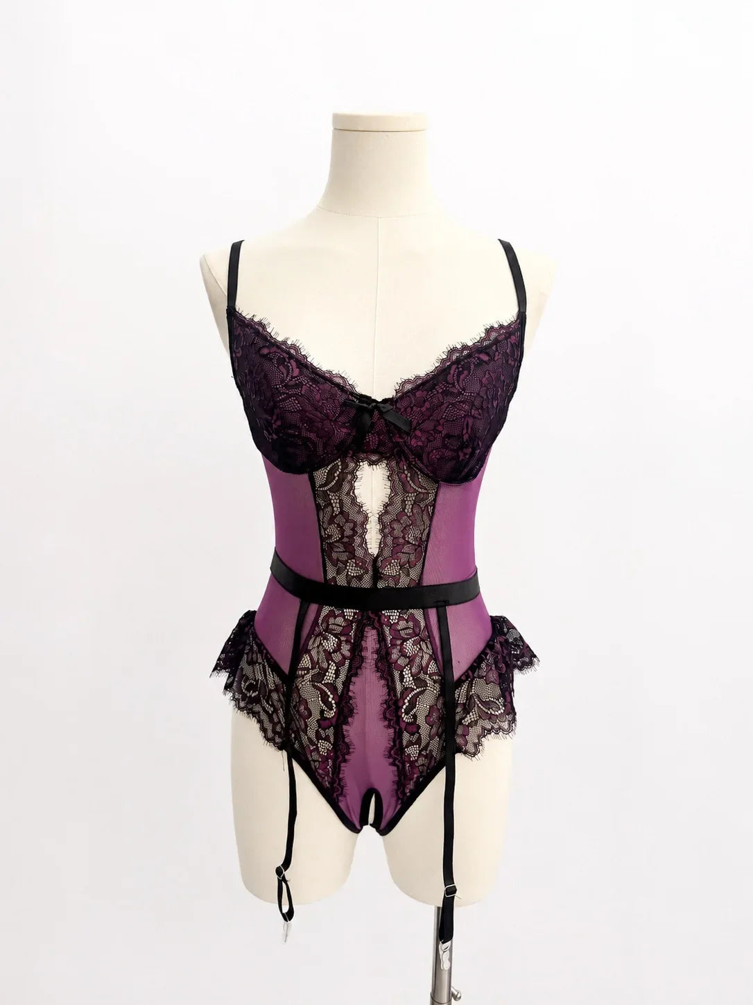 Toucheart Erotic Bodysuit Suit Lace Bodysuit Strap Garter Delicate Intimate Charming Underwear