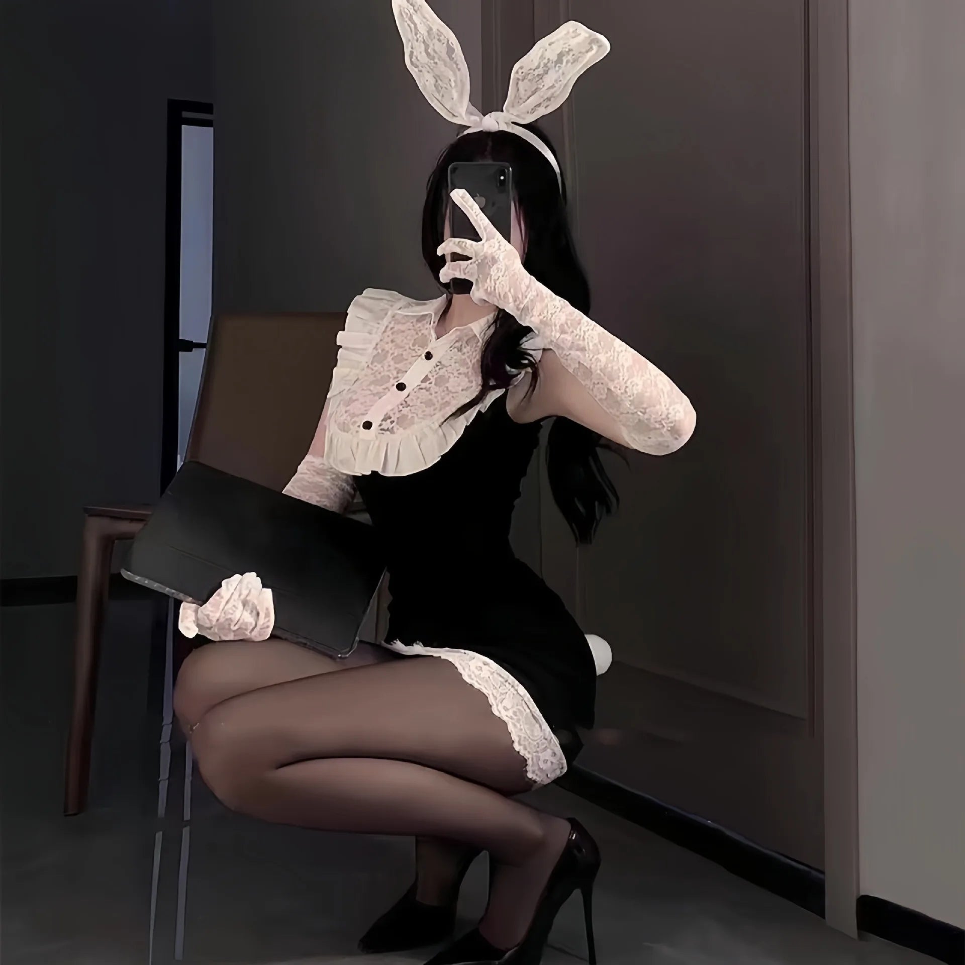 Toucheart Erotic Bunny Girl Game Role Playing Uniform BodyShaping Puredesire Girl Delicate Flirt Coquette Private Set