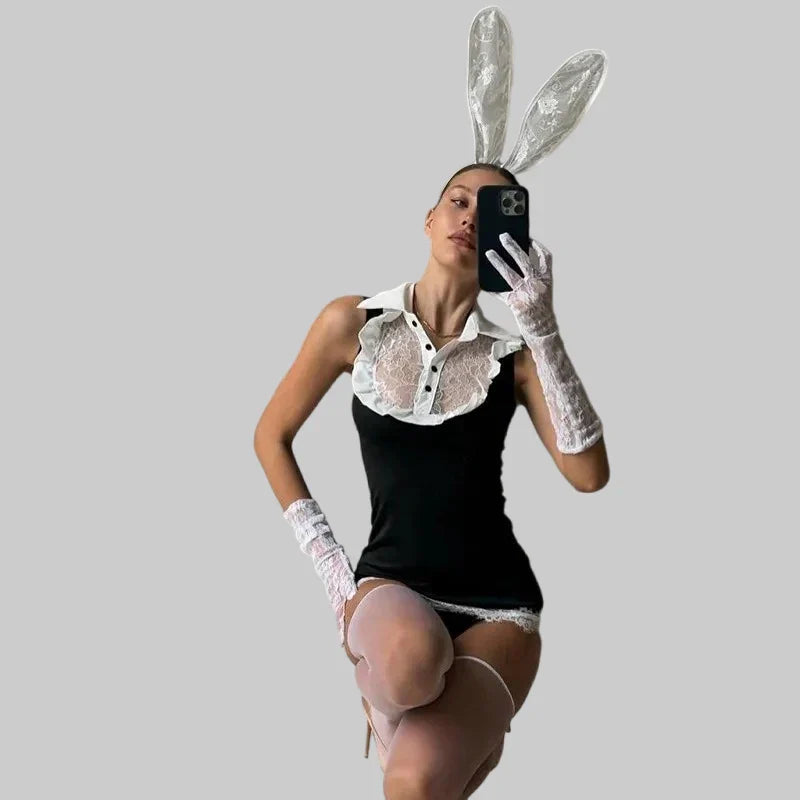 Toucheart Erotic Bunny Girl Game Role Playing Uniform BodyShaping Puredesire Girl Delicate Flirt Coquette Private Set
