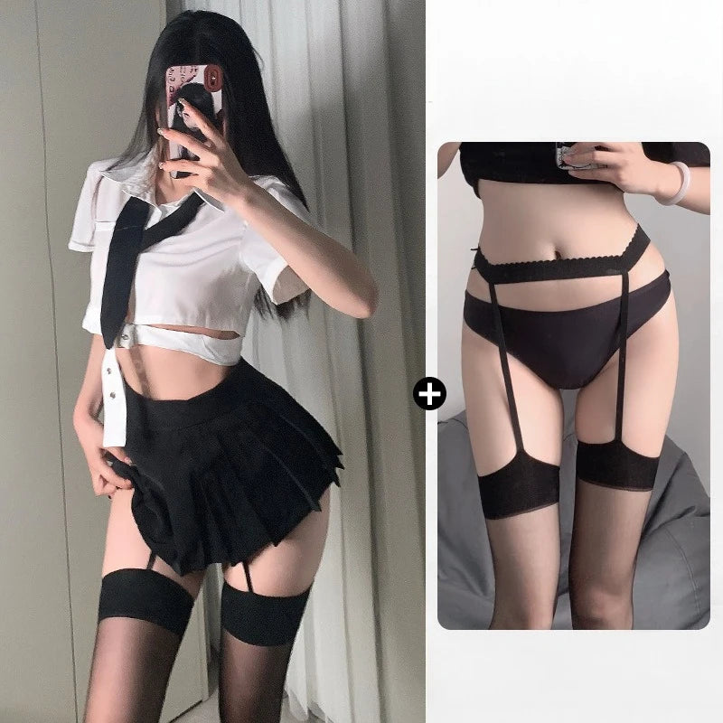 Toucheart Erotic JK Student Uniform Show Your Waist Pure Desire Romantic Charming Uniform Set
