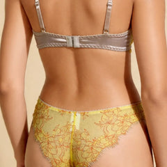 Toucheart Erotic Lingerie Lace Floral Satin Pure Lust Thong UnderwiredDelicate Intimate Bodyshaping Bra Set