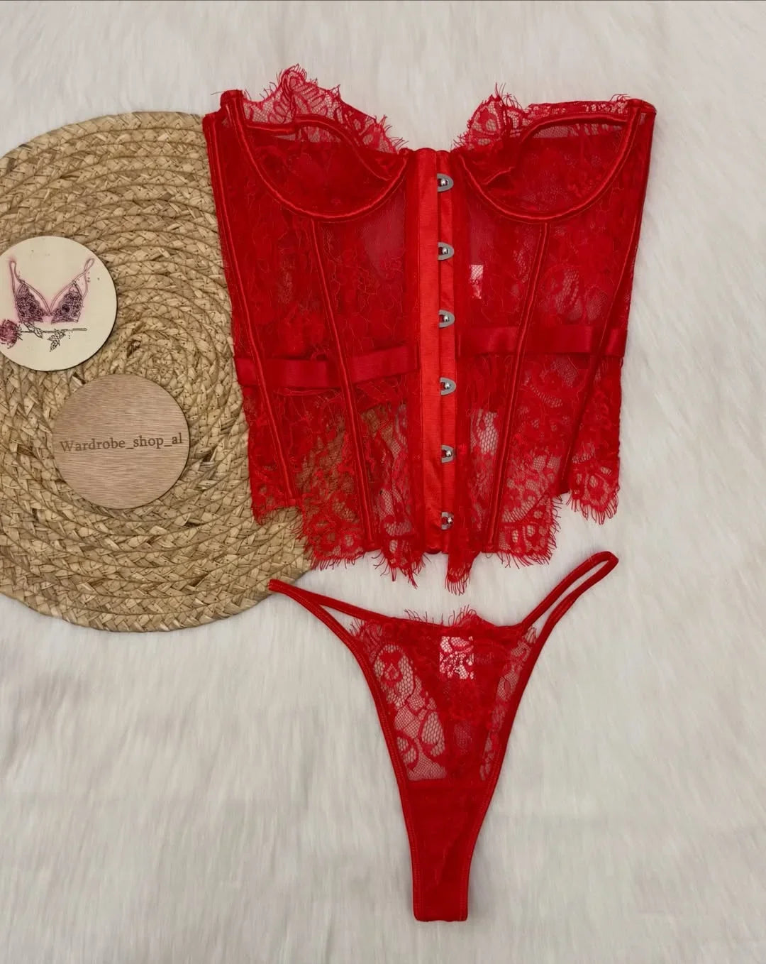 Toucheart Erotic Lingerie Lace Floral See-through Body Shaping Fishbone Girdle Pure Desire Intimate Underwear Set