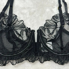 Toucheart Erotic Lingerie Lace Backless Comfortable Bra Set Underwear Panties Garter Belt Five-piece Set