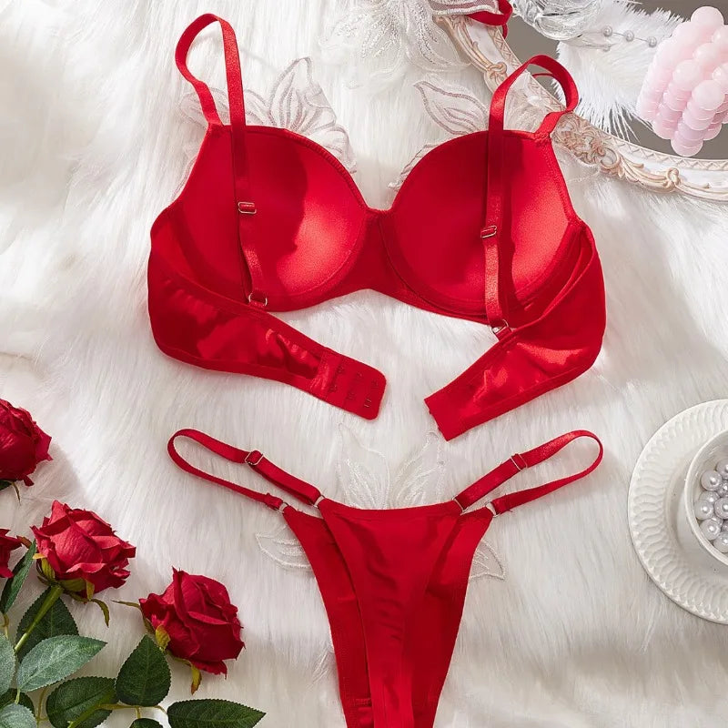 Toucheart Erotic Lingerie Mesh Sweet Embroidered See-through Delicate Cute Elegant Intimate Intimate Bra Set
