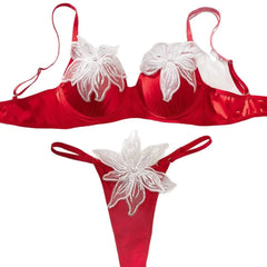 Toucheart Erotic Lingerie Mesh Sweet Embroidered See-through Delicate Cute Elegant Intimate Intimate Bra Set