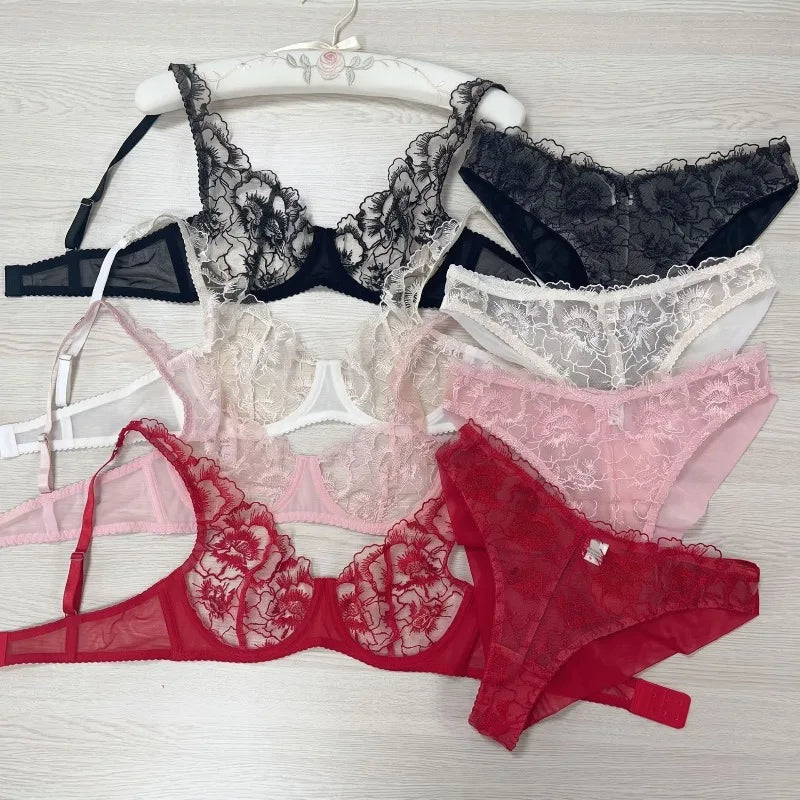 Toucheart Erotic Lingerie Mesh Embroidered Flowers High-end Quality Intimate Body Shaping Braset