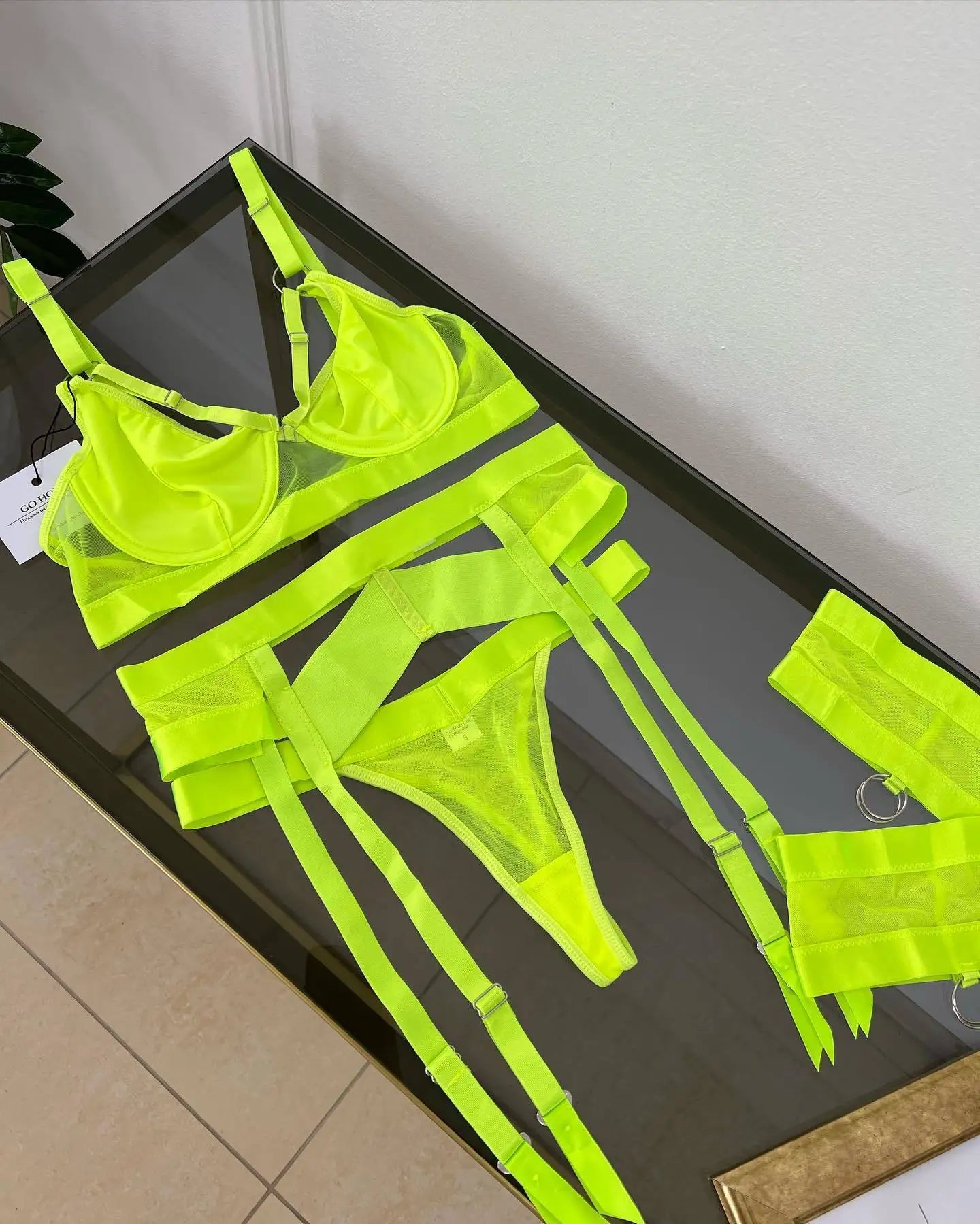 Toucheart Erotic Lingerie Solid Color Body Shaping Backless Intimate Underwear Set