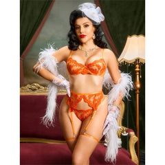 Toucheart Erotic Lingerie Soft Embroidered Transparent Mesh Elegant Intimate Pure Lust Comfortable Bra Set Forwomen