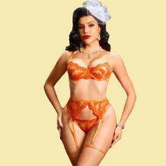 Toucheart Erotic Lingerie Soft Embroidered Transparent Mesh Elegant Intimate Pure Lust Comfortable Bra Set Forwomen