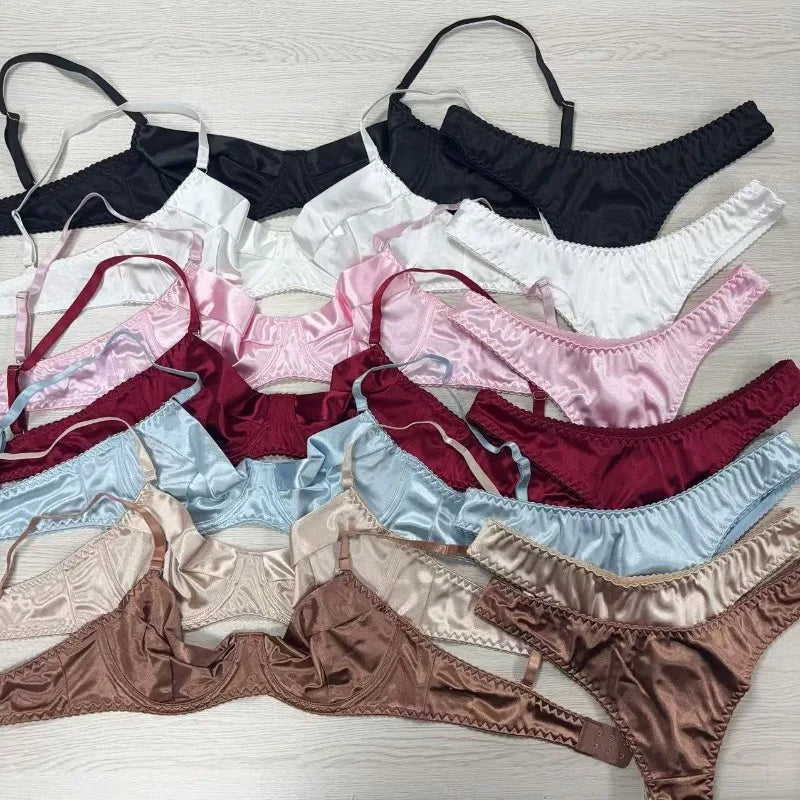 Toucheart Erotic Lingerie Ultra-thin French Lingerie Set Bra Panties Push-up Underwired Body Shaping Cute Intimate