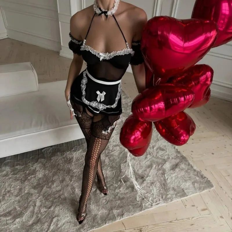 Toucheart Erotic Maid Game Role Playing Cute Uniform Slim Romantic Intimate Lolita Set