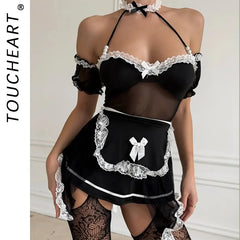 Toucheart Erotic Maid Game Role Playing Cute Uniform Slim Romantic Intimate Lolita Set