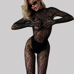 Toucheart Erotic Mesh Bodysuit Leopard Print Uniform Body Shaping See-through Flirt Bodysuit