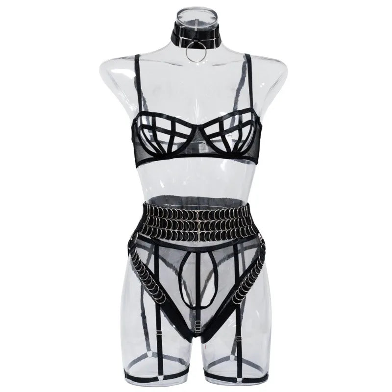 Toucheart Erotic Underwear Girl Complex GatherChest Support Straps Coquette Private Split Kit