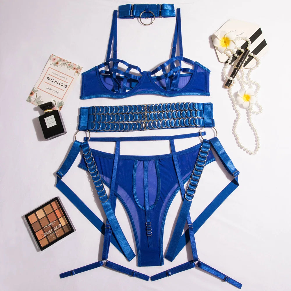 Toucheart Erotic Underwear Girl Complex GatherChest Support Straps Coquette Private Split Kit