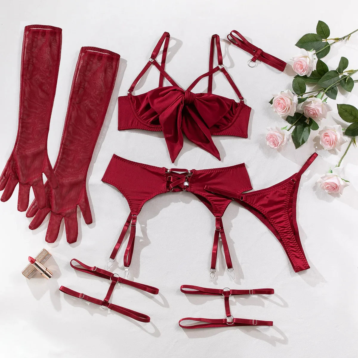 Toucheart Lingerie Daring Lingerie Chest Bow Tie Chest Open Passion Temptation Uniform Sex Underwear