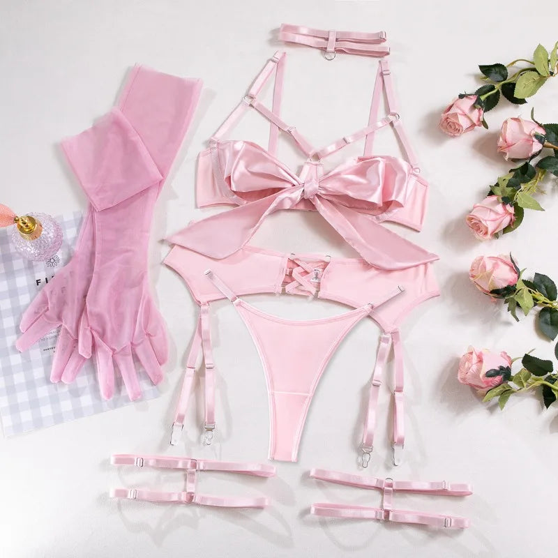 Toucheart Lingerie Daring Lingerie Chest Bow Tie Chest Open Passion Temptation Uniform Sex Underwear